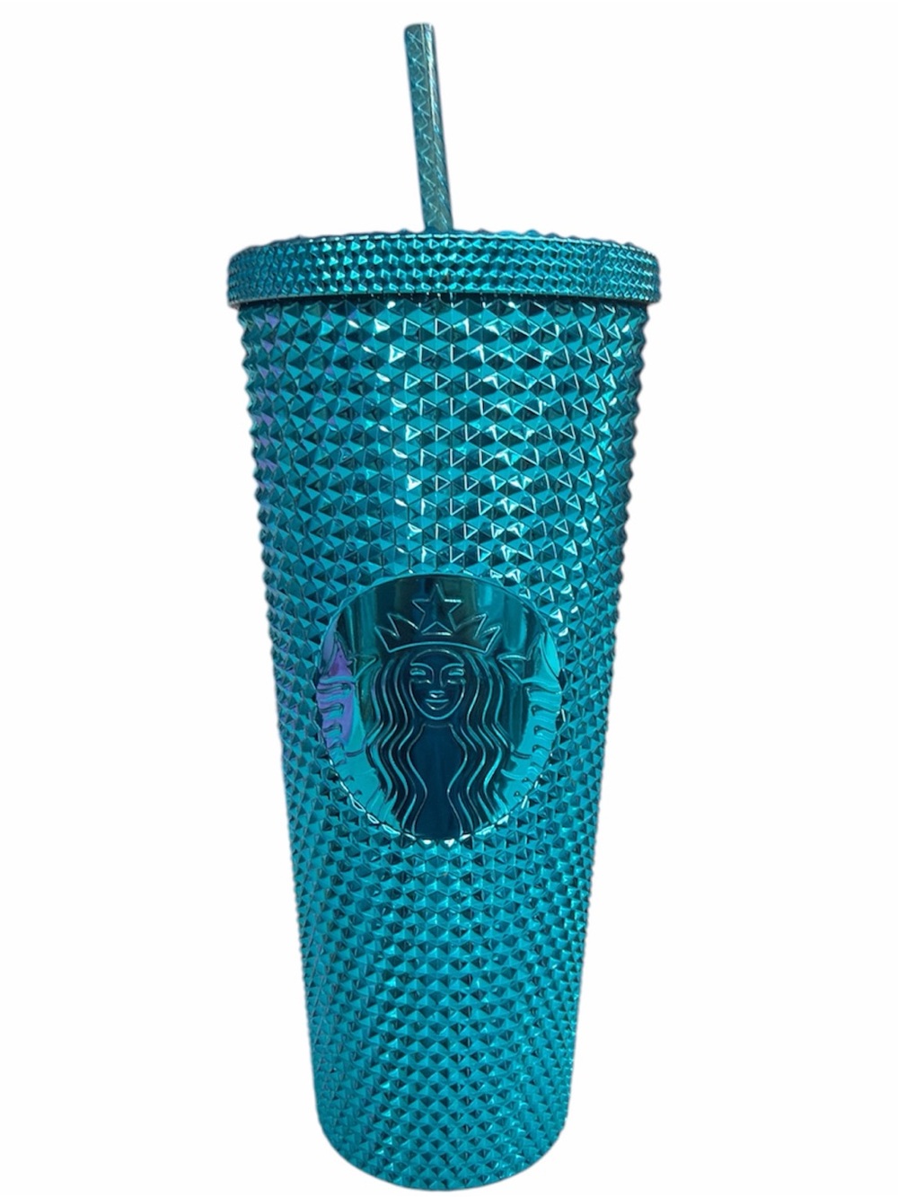 Starbucks Turquoise Studded Cold Cup Tumbler with Straw